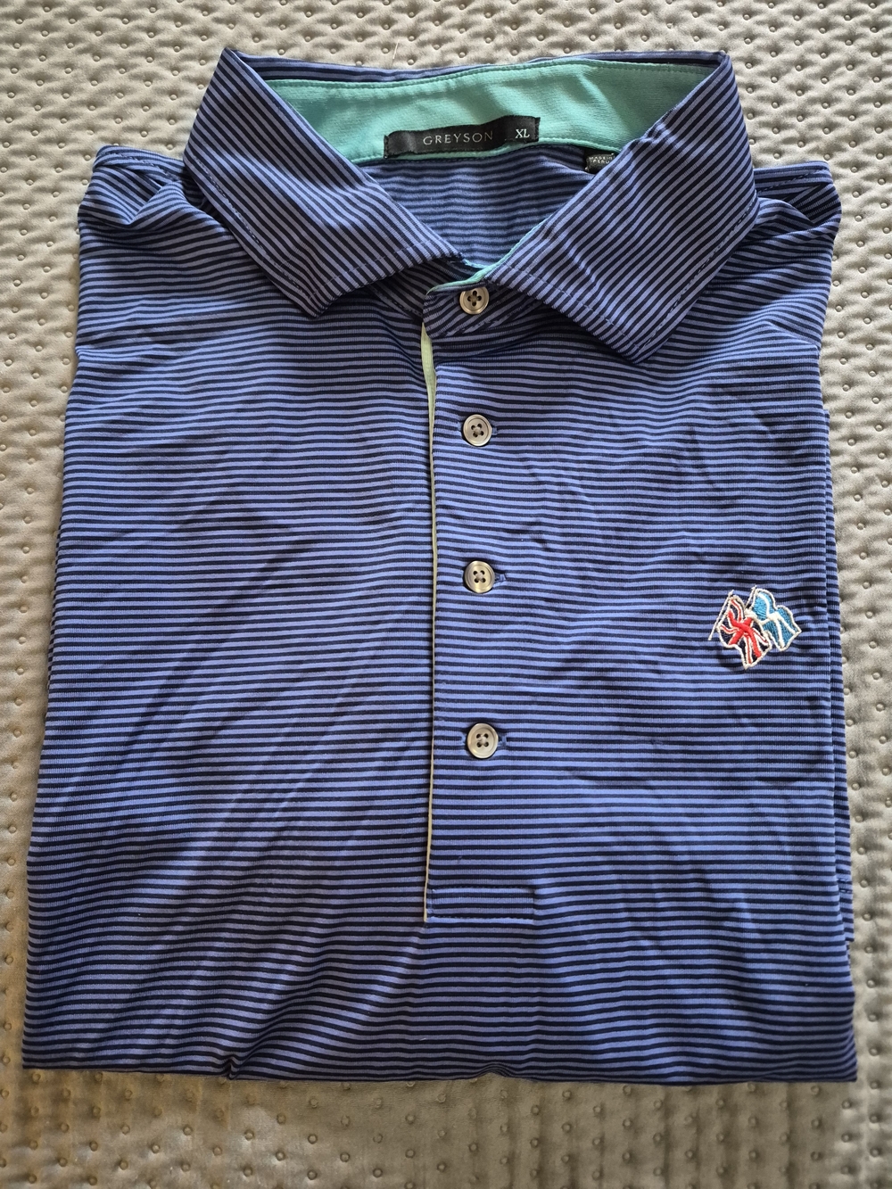 Greyson Frederica Golf Club St. Simons Island Striped Golf Polo - XL